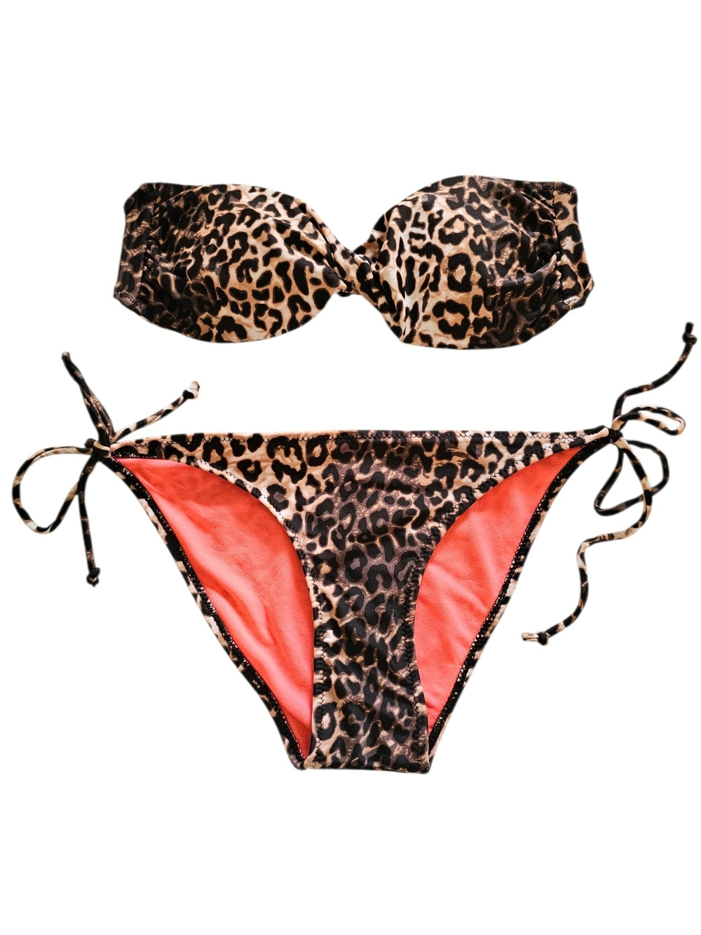 Aldo Leopard Print Bikini Bottoms in Brown and Black EUC